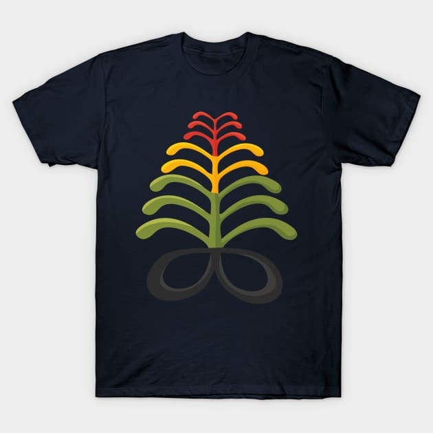 Aya Adinkra Fern in Pan African colors T-Shirt by tatadonets